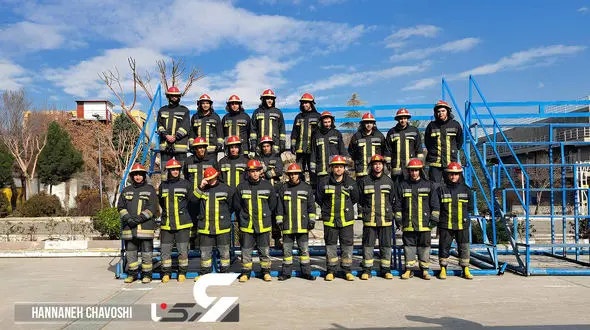 15 عکس از دوره آموزشی آتش‌نشانی ویژه خبرنگاران 