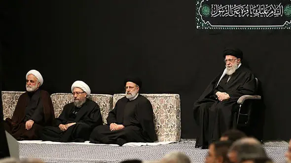 مراسم عزاداری شام شهادت حضرت فاطمه‌ زهرا(س) در محضر رهبر انقلاب