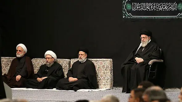 مراسم عزاداری شام شهادت حضرت فاطمه‌ زهرا(س) در محضر رهبر انقلاب
