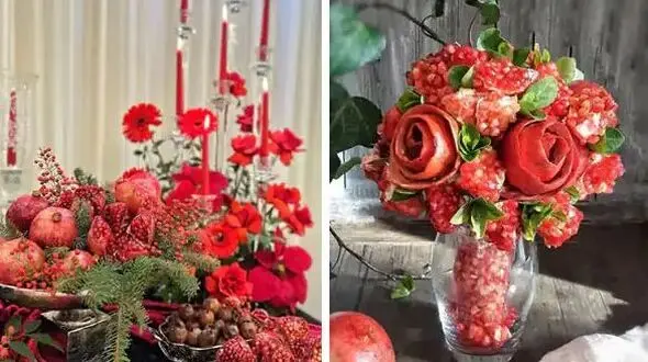 تزئین انار شب یلدا: جدیدترین ایده‌ های جذاب برای شب چله