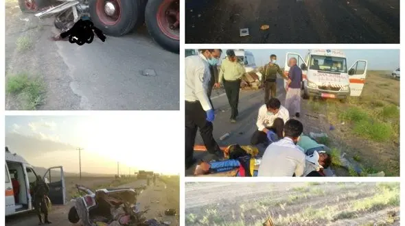تصاویر دلخراش از تصادف مرگبار/۶ نفر کشته و زخمی شدند