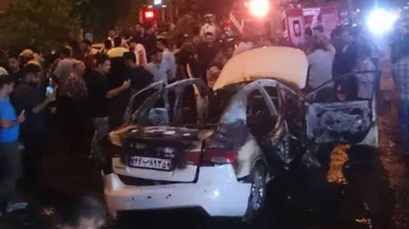 انفجار سوناتا در گرگان / راننده کشته شد +عکس
