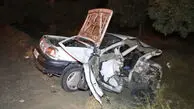 مرگ 2 جوان در برخورد و واژگونی تریلی با پراید در مشهد