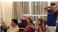 هیجان «شبنم قلی خانی» و خانواده اش در حین بازی ایران و اسپانیا +عکس