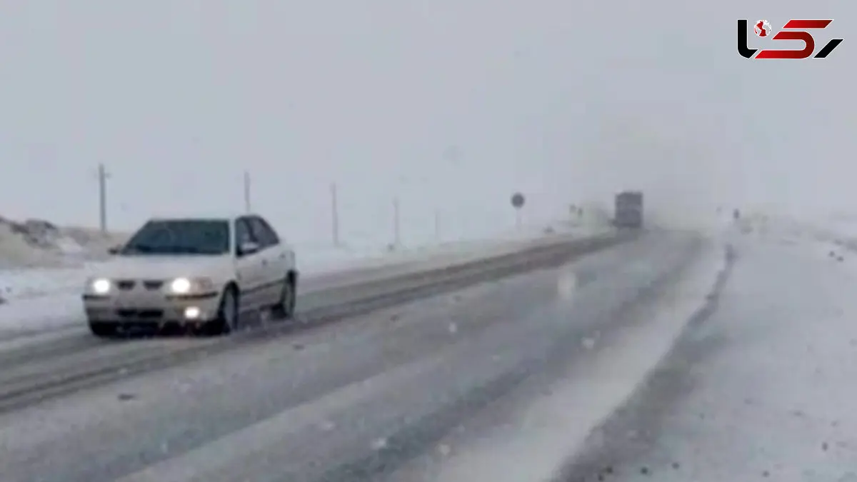 فیلم بارش برف در محور سنقر به همدان