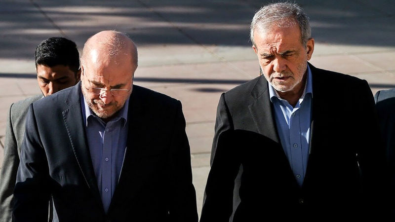 مسعود پزشکیان رییس جمهور محمدباقر قالیباف رییس مجلس شورای اسلامی