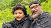 استایل خفن آقای بازیگر با کفش پسرش در اکران یاغی / پسر امیر جعفری  آبروی پدرش را برد ! + عکس