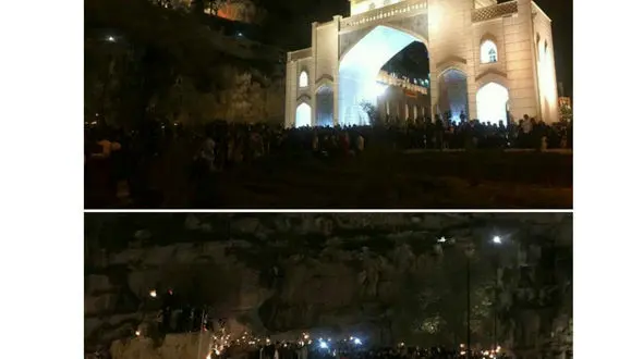 شام غریبان مردم شیراز برای قربانیان حادثه سیل در دروازه قرآن + عکس 