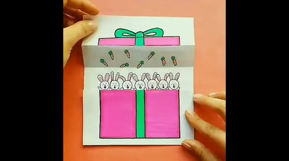 کاردستی تلفیقی از کادو و شعبده بازی + فیلم