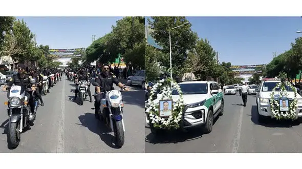 پیکر شهید مدافع امنیت در نیشابور تشییع شد+ فیلم