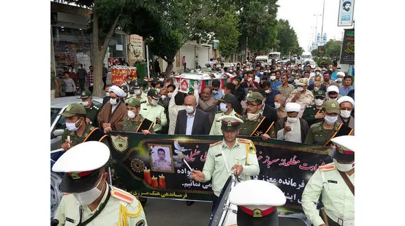 تشییع پیکر شهید علی خلیلی در زادگاهش + عکس 