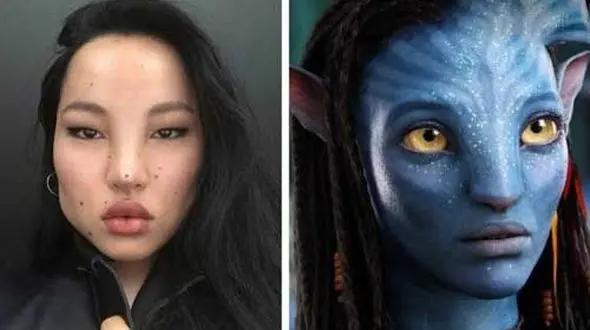 چهره زیبای دختر جوانی شبیه به آواتار، در دنیای مد طوفان به پا کرد +عکس