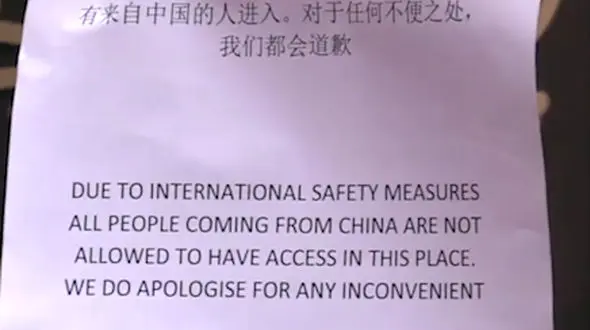 راه ندادن چینی‌ها به مغازه‌ها در ایتالیا از ترس کرونا + فیلم