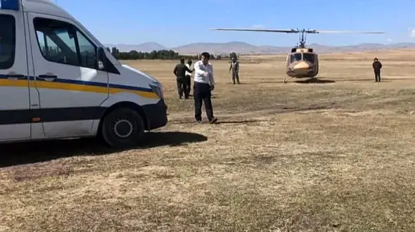 انتقال هوایی بیمار سکته مغزی از ورزقان به تبریز