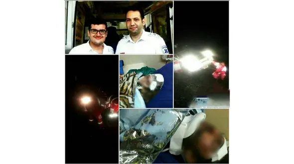 عملیات ۸ ساعته اورژانس بابل برای نجات مصدومان سقوط خودرو به دره در لفور