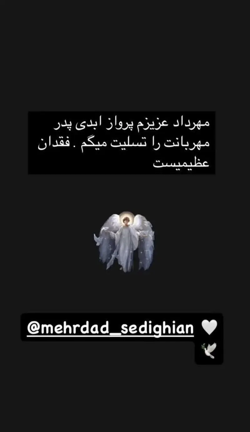 مهرداد صدیقیان به سوگ پدرش نشست 