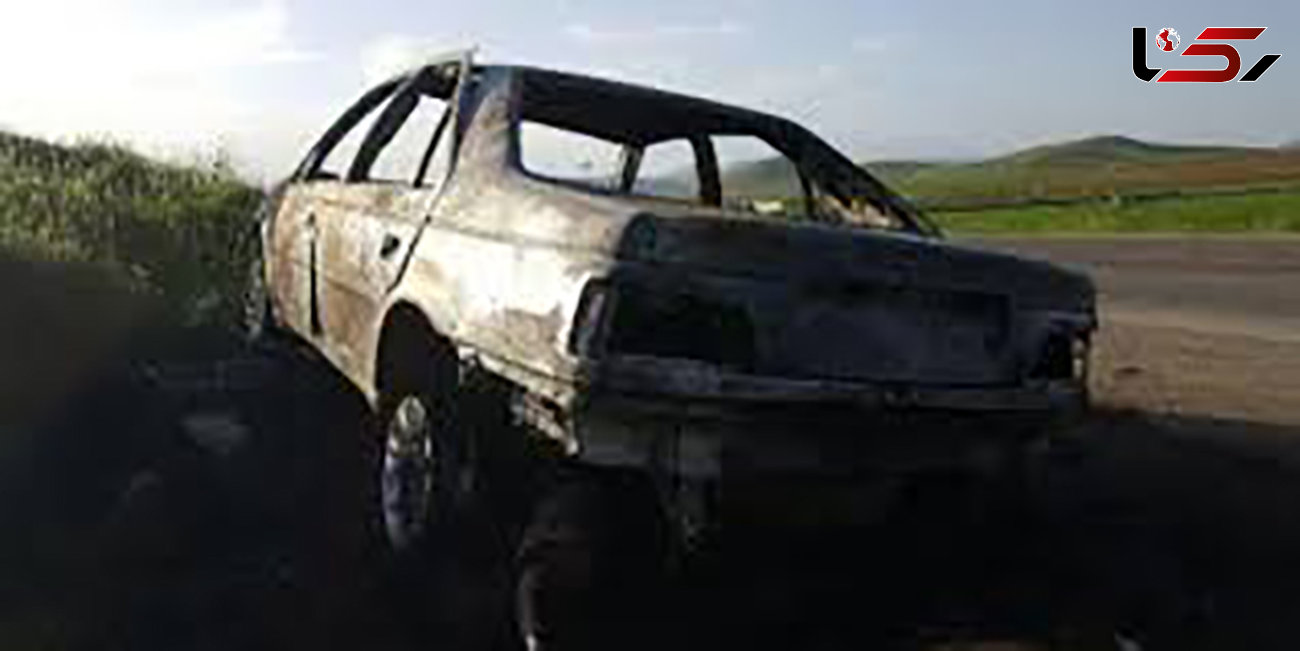 راننده پژو در آتش سوخت / در  سیستان و بلوچستان رخ داد