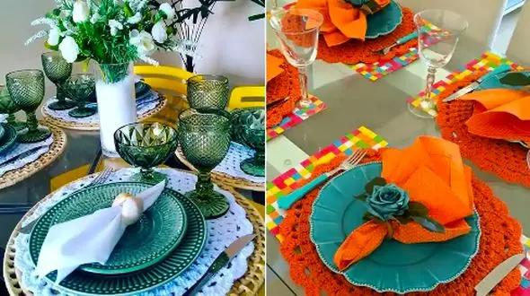 چیدمان لوکس بشقاب روی میز؛ 15 ایده جذاب برای میز مهمانی