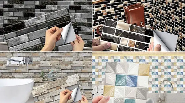 مدل های رنگی و متنوع برچسب کاشی آشپزخانه / عکس