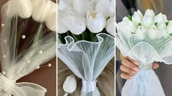 مدل‌ های جدید دسته گل عروس با لاله: از ساده تا لوکس