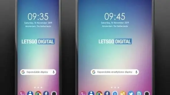 موبایل تاشویی که از ۲ جهت امتداد می یابد