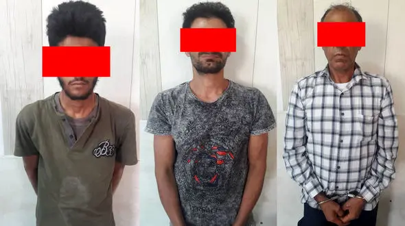 عکس 3 سارق آبادانی / آنها خانه های خالی را زاغ می زدند