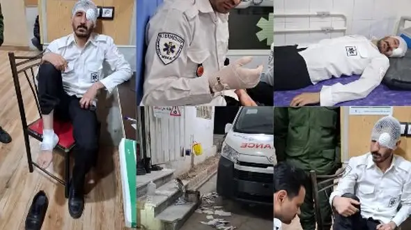 ضرب و شتم خونین تکنسین اورژانس گلستان / همراه بیمار عامل این حمله بود + عکس