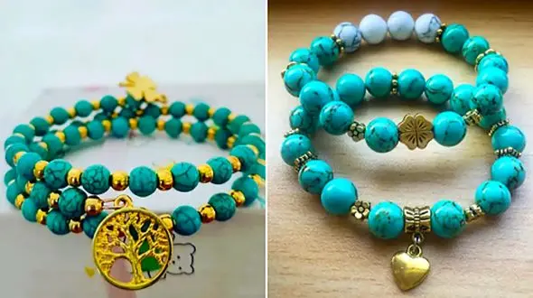 15 دستبند سنگ فیروزه دخترانه؛ انتخاب شیک برای هر موقعیت