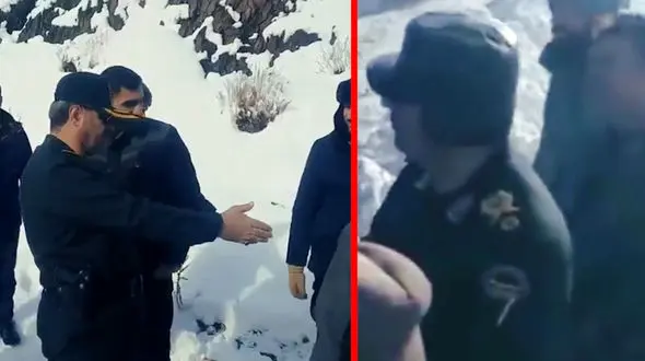 فیلم حضور رییس پلیس خراسان رضوی در عملیات امدادرسانی در جاده های برفی / هزاران نفر در پیست اسکی گرفتار شدند