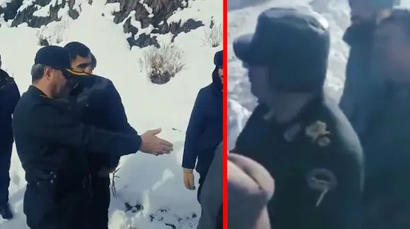 فیلم حضور رییس پلیس خراسان رضوی در عملیات امدادرسانی در جاده های برفی / هزاران نفر در پیست اسکی گرفتار شدند