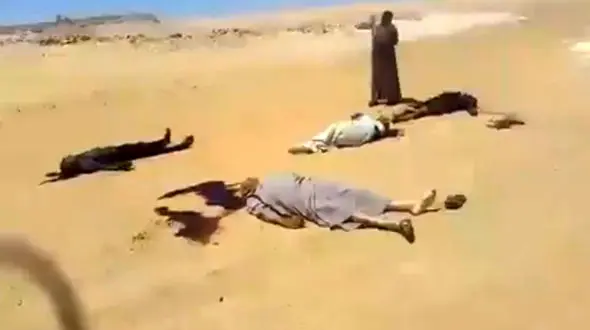  کشتار تکان دهنده  مسیحیان مصر در صحرای داغ + فیلم 14+