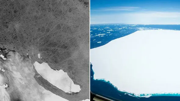 بزرگترین کوه یخی جهان به سوپ الفبا تبدیل شد