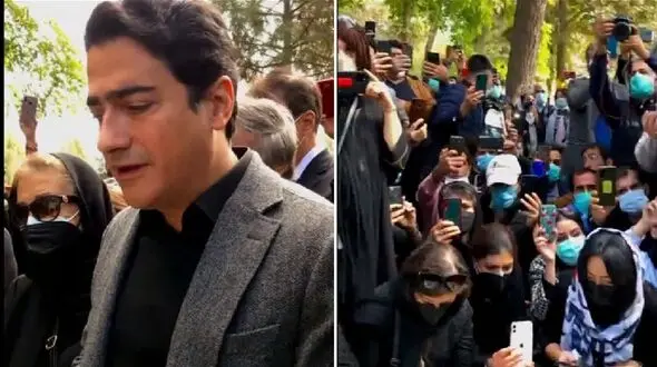 آواز ماندگار؛ همایون شجریان سرمزار پدرش تو جمعیت با اشک و بغض آهنگ آسمان عشق رو خوند