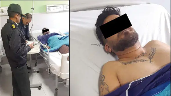 شلیک دقیق 21 گلوله توسط پلیس به سمت دزدان فراری+ عکس متهمان در بیمارستان