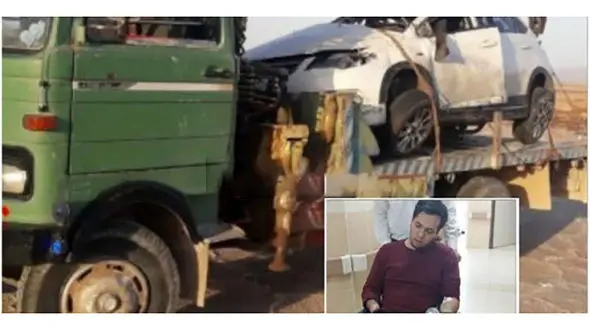 اولین عکس مجری اعجوبه ها پس از حادثه وحشتناک در جاده بیرجند + فیلم