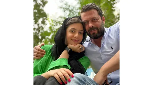 پژمان بازغی با این عکس دل همه را برد ! / دختر داشتن هم نعمتیه !