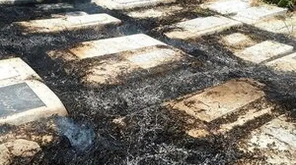 ماجرای  آتش‌سوزی مقبره تختی چه بود + عکس