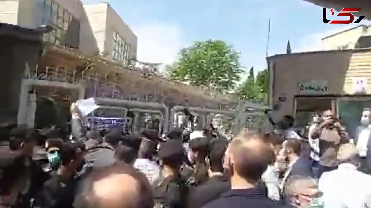 درگیری پلیس با طرفداران ضرغامی + فیلم