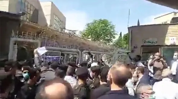 درگیری پلیس با طرفداران ضرغامی + فیلم