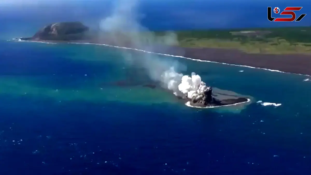 فیلم لحظه خلق جزیره جدید توسط آتشفشان ای واتو