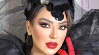 دلبری و طنازی فریبا طالبی با میکاپ غلیظ