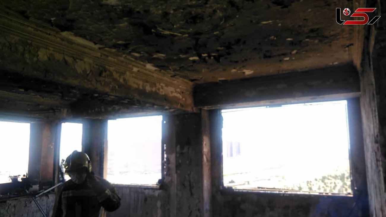 آتش سوزی گسترده در برج مسکونی اتوبان همت + فیلم و عکس