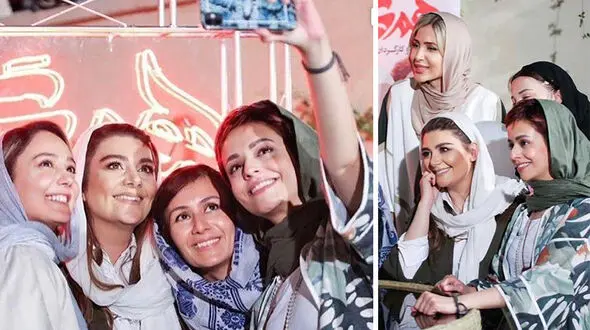 سلفی هنگامه قاضیانی با دختران هم گناه + عکس 