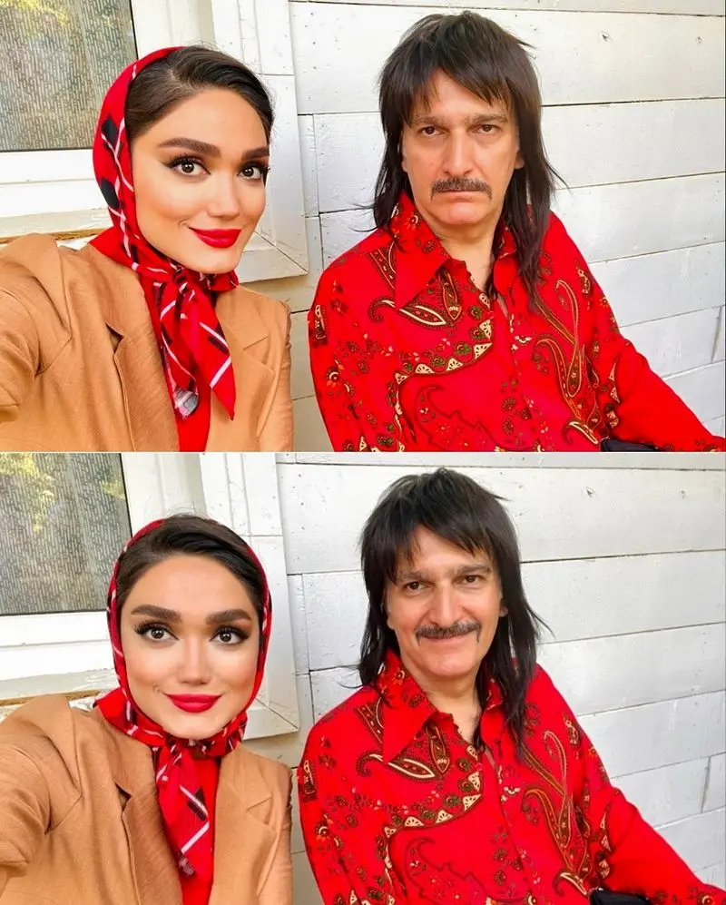 استایل بامزه دهه شصتی بیژن بنفشه‌خواه 1