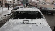ببینید / لحظه فرو ریختن سقف روی خودروها بخاطر برف سنگین