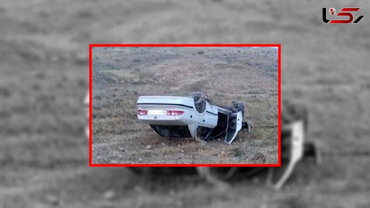 واژگونی مرگبار خودروی سمند در گلپایگان +عکس