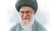 فیلم حضور پدر داغدار در مراسم تشییع همسر و دختر 14 ماهه‌ اش به‌ همراه رهبر شهید انقلاب