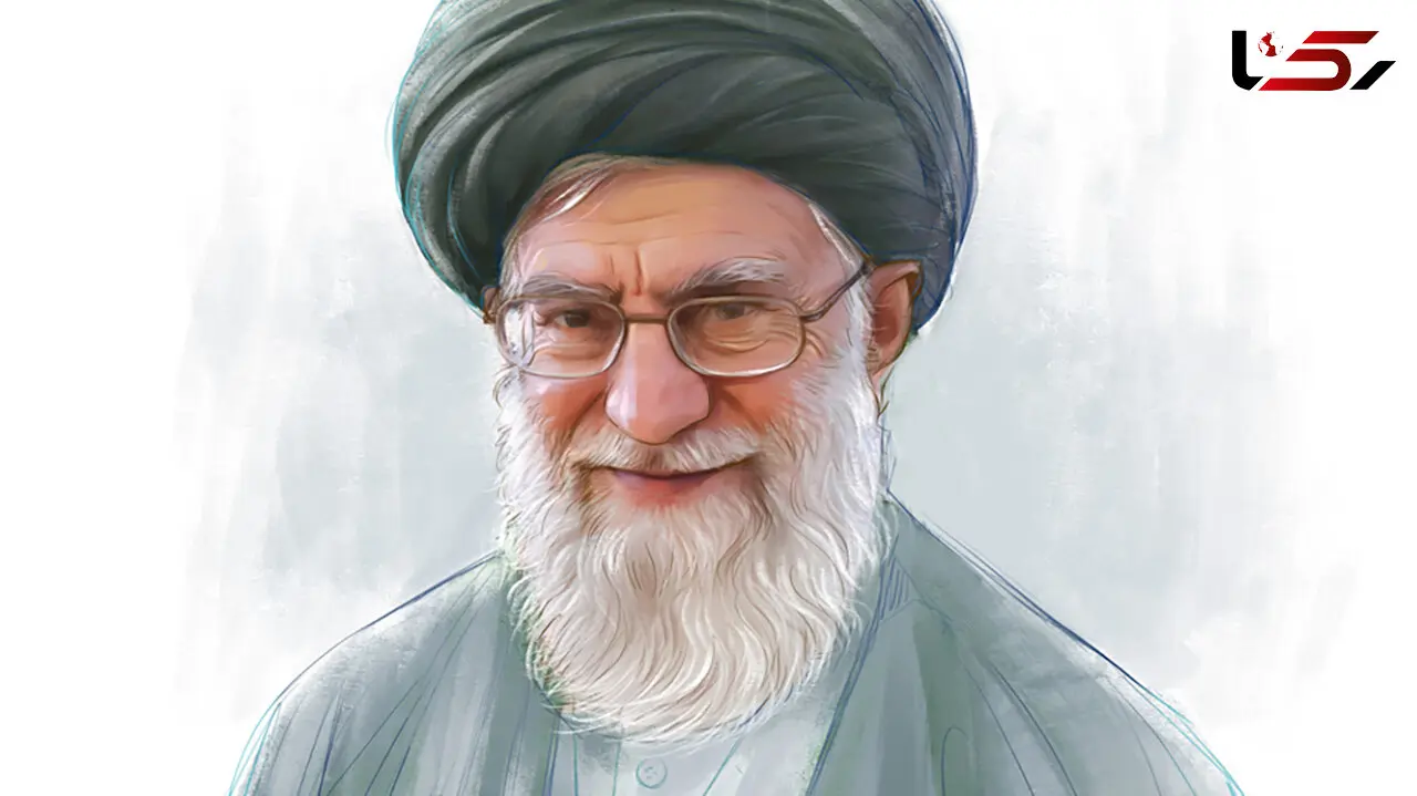 فیلم حضور پدر داغدار در مراسم تشییع همسر و دختر 14 ماهه‌ اش به‌ همراه رهبر شهید انقلاب