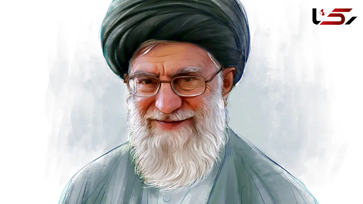 فیلم حضور پدر داغدار در مراسم تشییع همسر و دختر 14 ماهه‌ اش به‌ همراه رهبر شهید انقلاب
