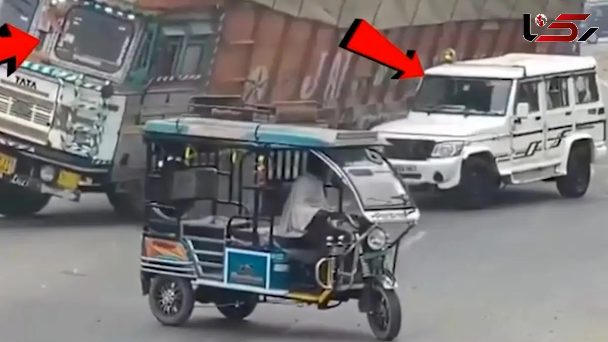 فیلم مرگ دلخراش راننده شاسی بلند در هند